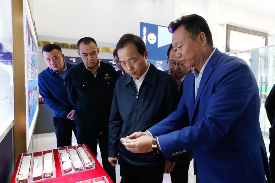 15-2019年5月，时任省委常委、副省长周学文调研尊龙凯时股份时强调：政府应予以全力支持尊龙凯时股份的绿色矿山建设工作。.jpg